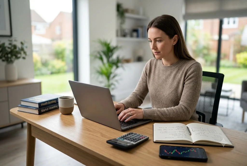 Young investor learning investing for beginners in the UK