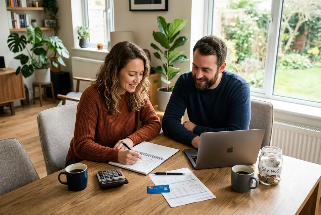 Family using save money tips to manage personal finance in the UK