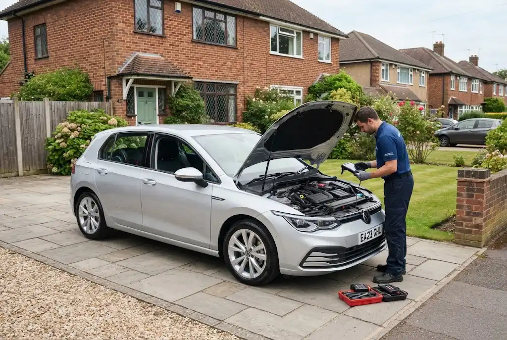 Car servicing for a family car at a UK home